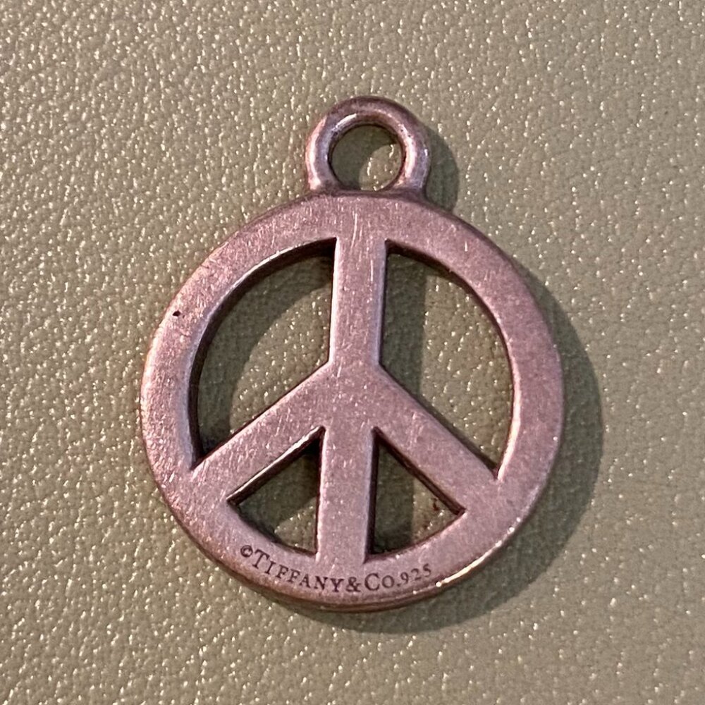 Tiffany & Co. Sterling Silver Peace Sign Pendant